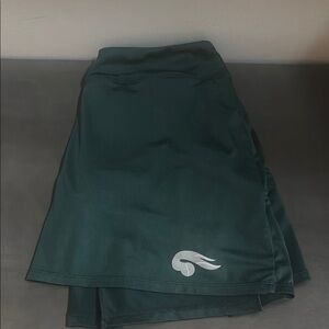 Dark Green Athletic Skirt with Logo, Tennis or Golf